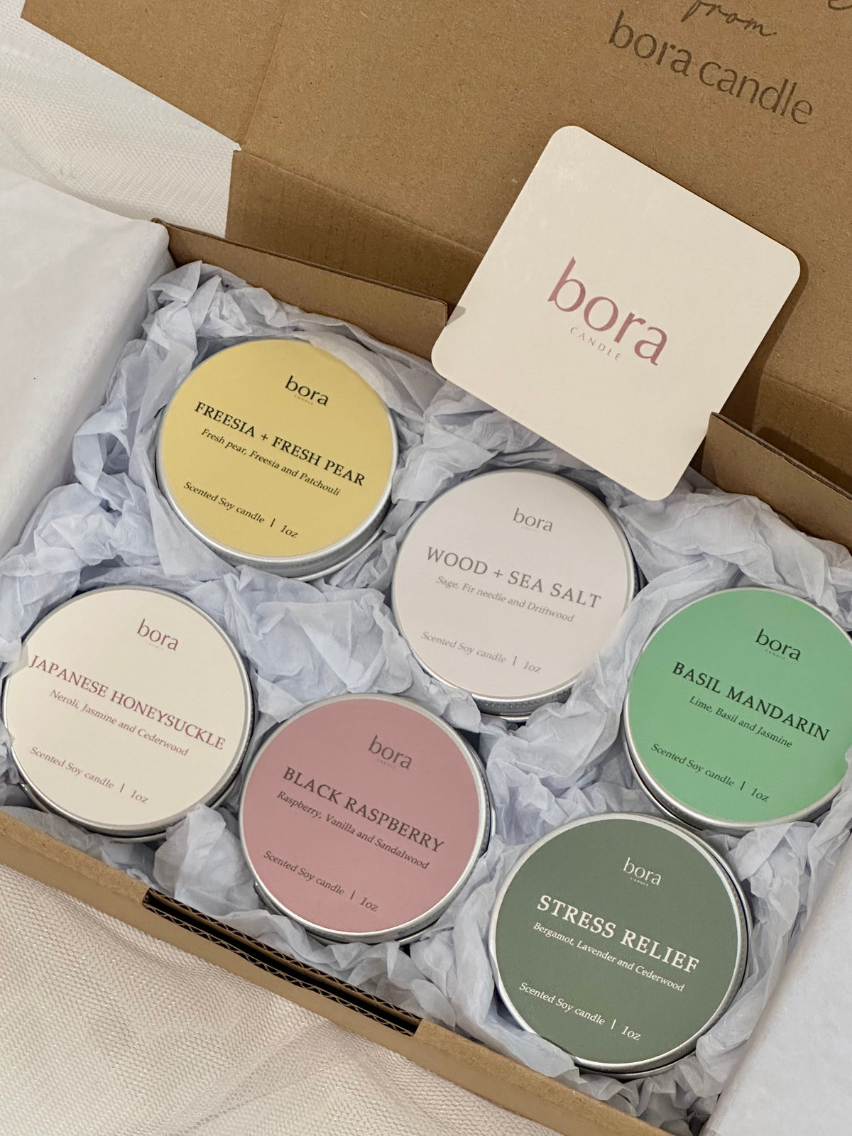 Discovery Travel Tin Candle Set - 6 Scents